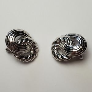 Monet Textured Knot Clip-on Earrings